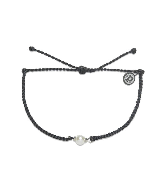 Pura Vida Single Pearl Bead Bracelet BLACK