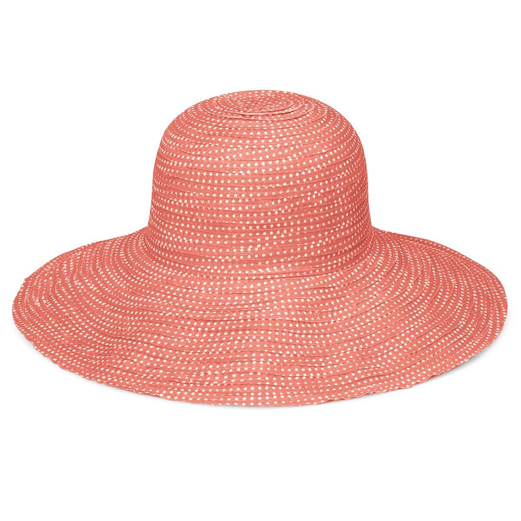 Wallaroo Hats Scrunchie CORAL / WHITE DOTS