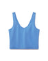 Tasc W Sculptive Rib Crop Tank BLUE TOPAZ