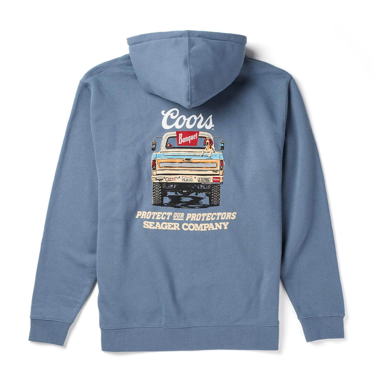 Seager M Coors Bumper Fleece Hoodie STEEL BLUE