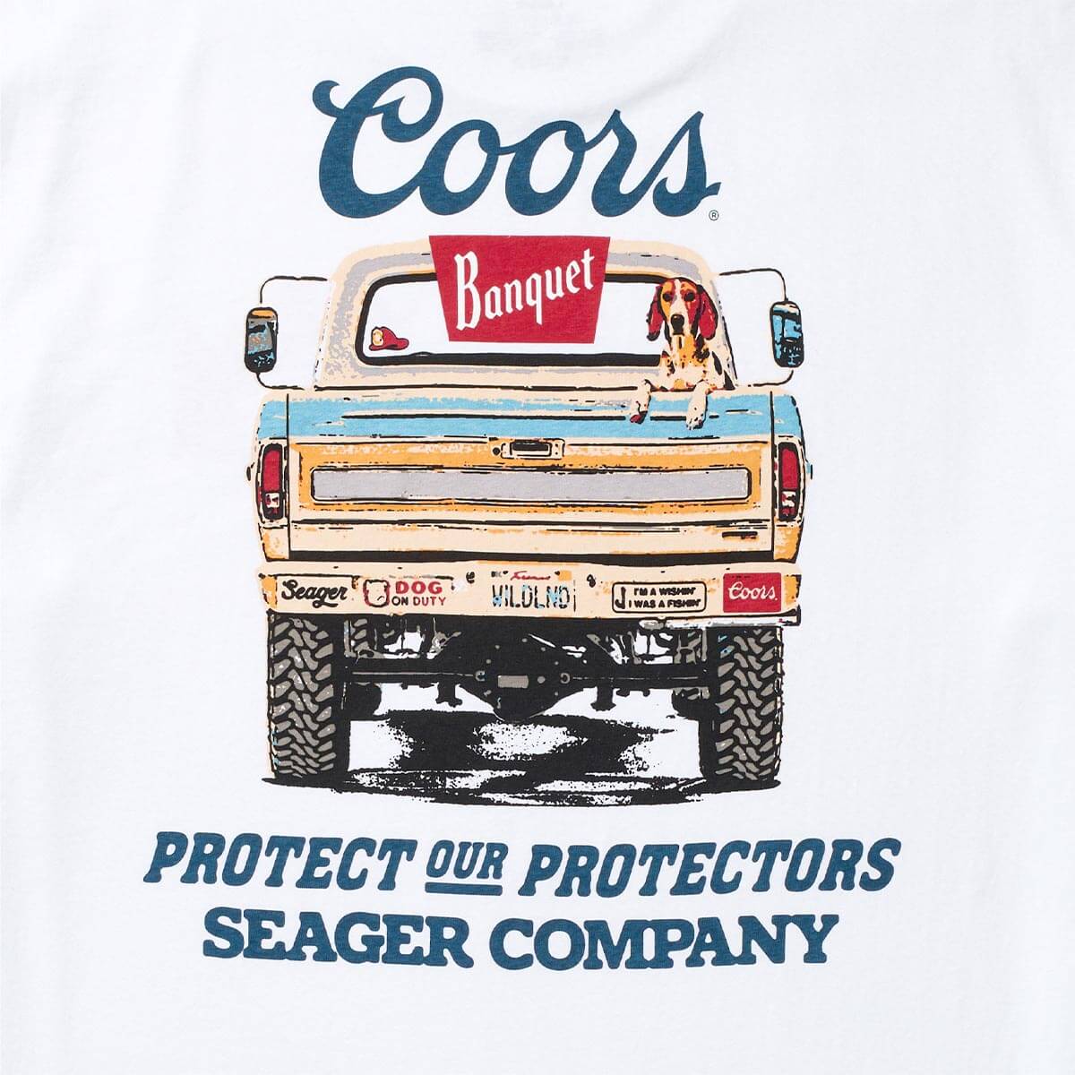 Seager M SS Coors Bumper Tee WHITE