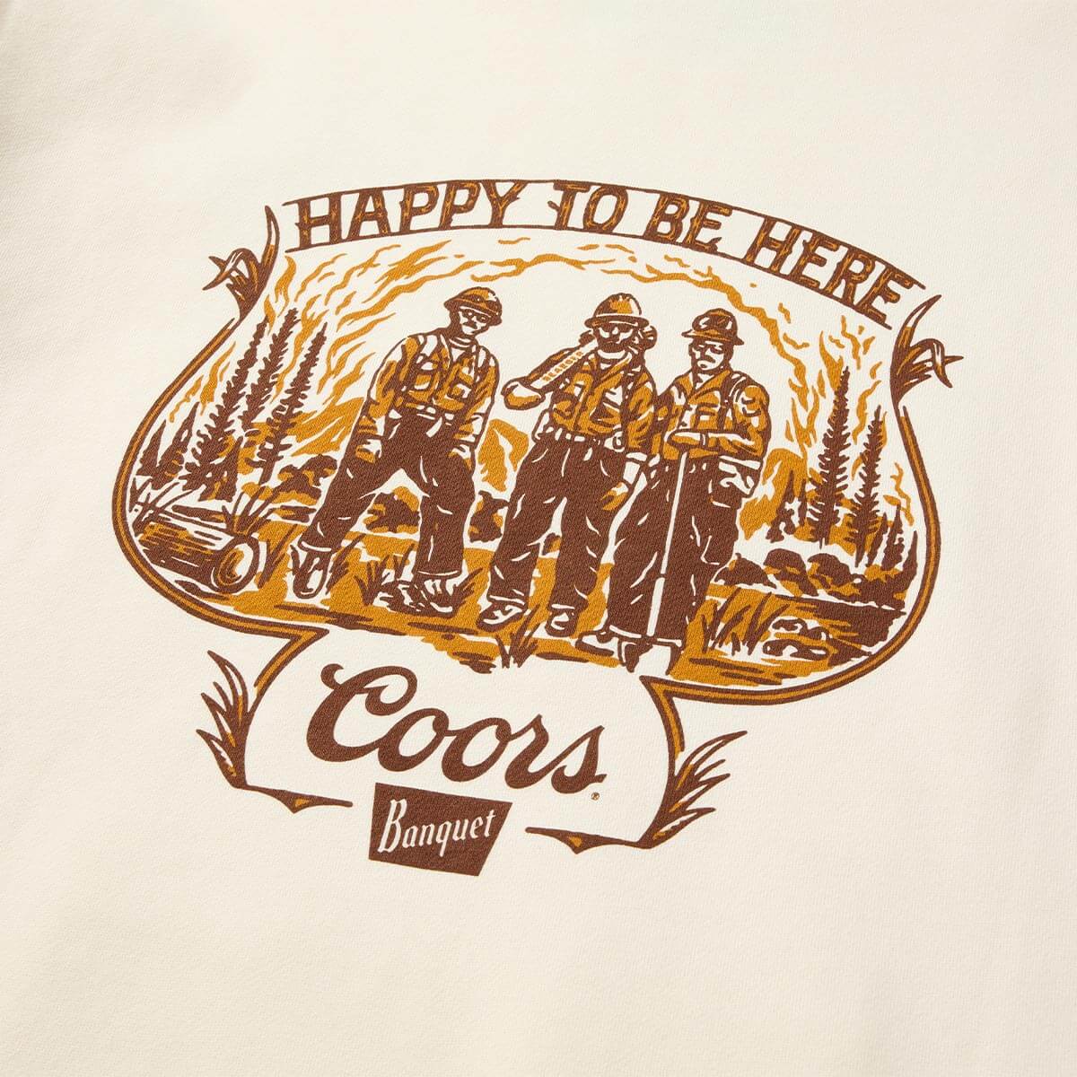 Seager M Coors Banquet Hotshot Fleece Hoodie BONE