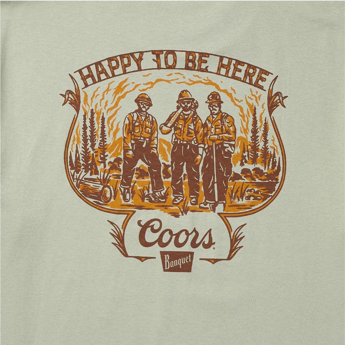 Seager M SS Coors Banquet Hotshots Tee DESERT GREEN