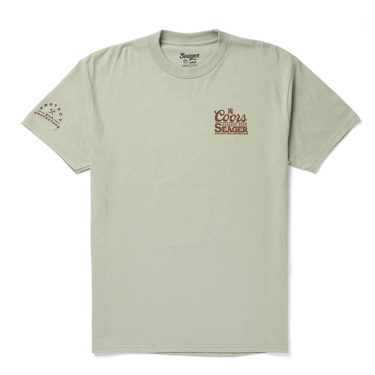 Seager M SS Coors Banquet Hotshots Tee DESERT GREEN