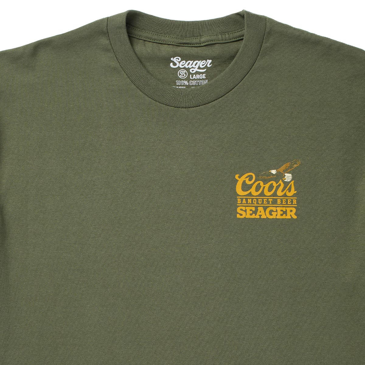 Seager M SS Coors Banquet Preserve Tee SURPLUS GREEN