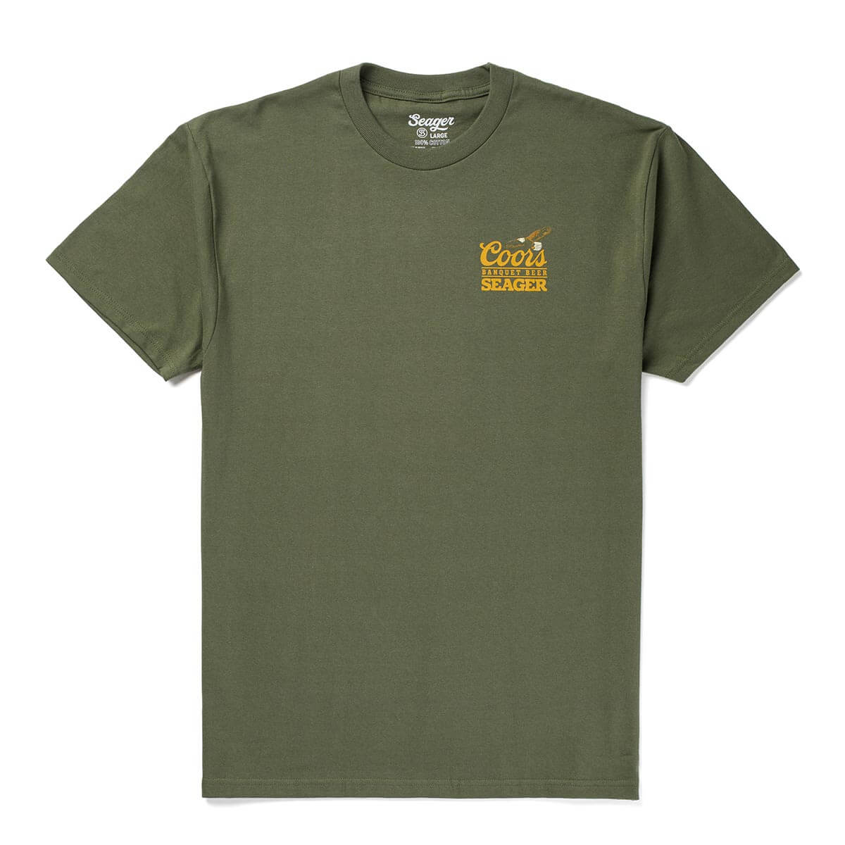 Seager M SS Coors Banquet Preserve Tee SURPLUS GREEN