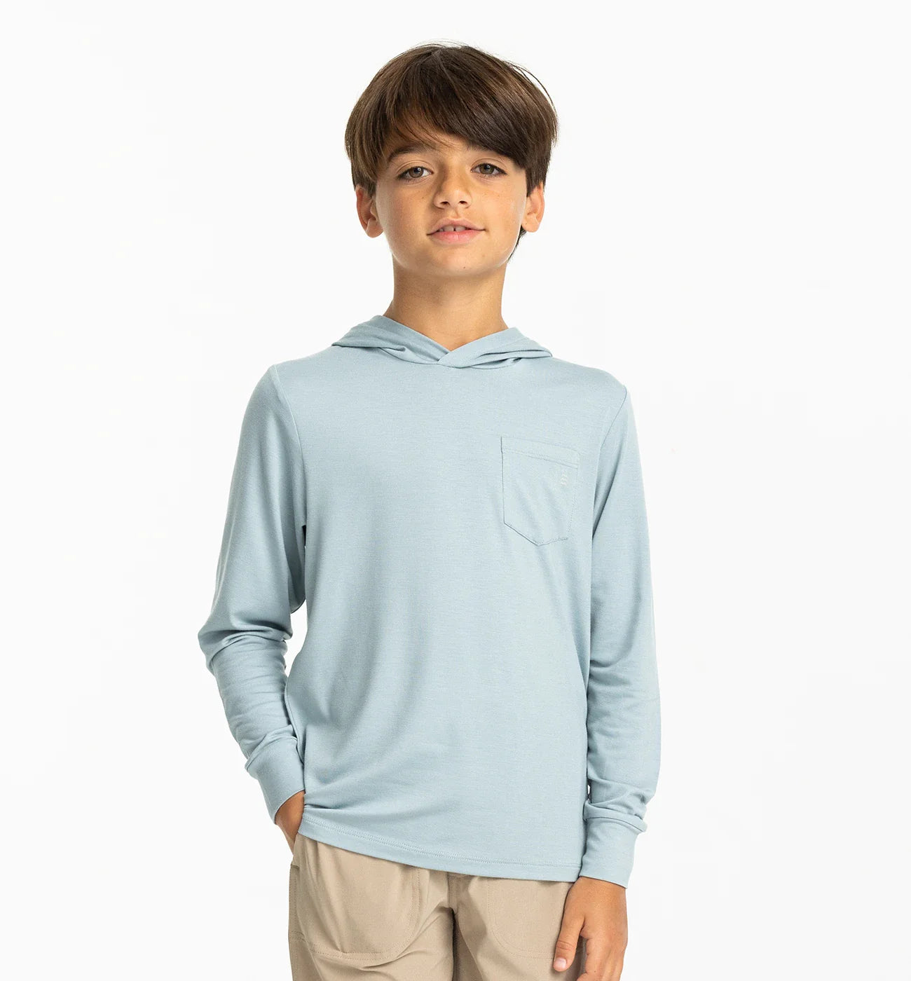 Free Fly Youth Bamboo Shade Hoodie OCEAN MIST