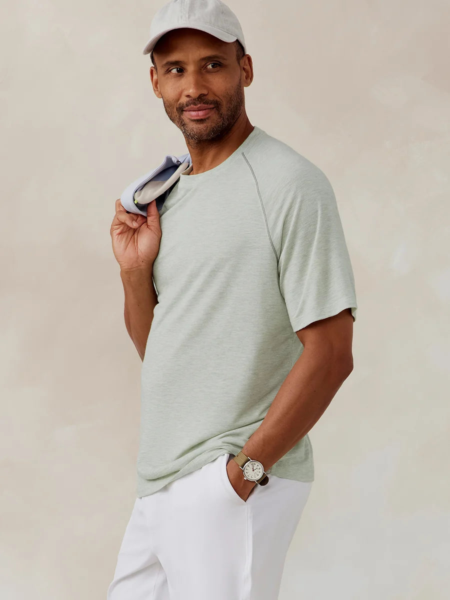 Tasc M SS Vital MicroAir Mesh Tee AGAVE HEATHER