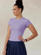 Tasc W SS Microluxe Rib Tee MOONLIGHT LAVENDER