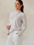 Tasc W Recess Hoodie Stripe COCONUT HEATHER / ROSY HEATHER