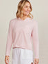 Tasc W Boardwalk Stripe Pocket Hoodie PINK GRAPEFRUIT HEATHER WHTE