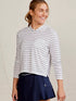 Tasc W Boardwalk Pocket Hoodie WHITE / CLASSIC NAVY