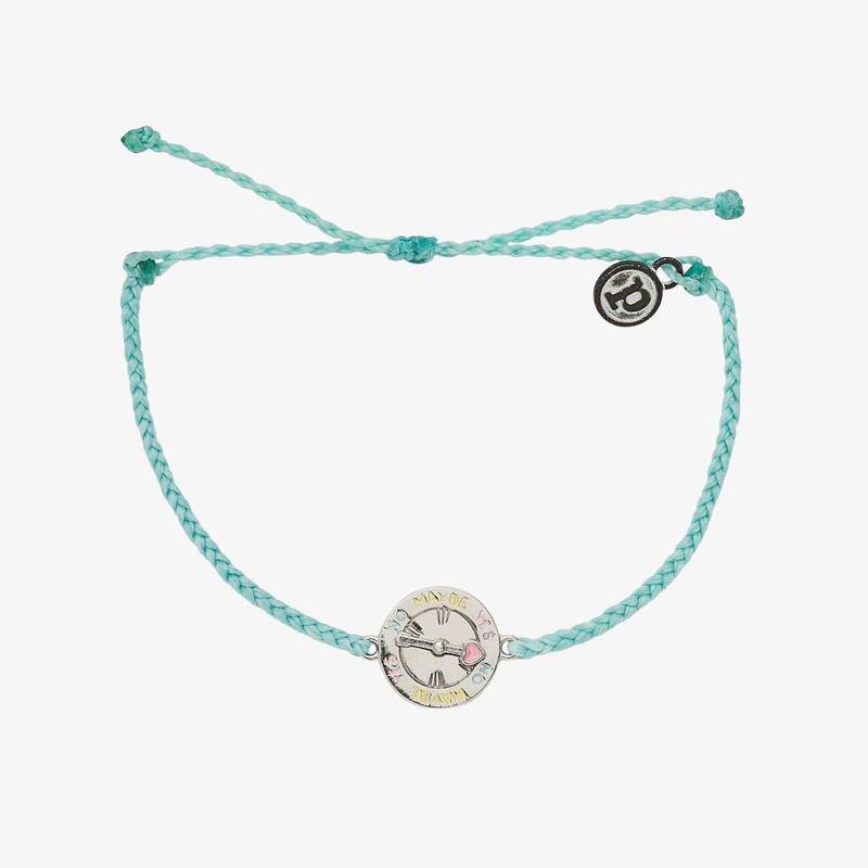 Pura Vida Silver Spinner Charm Bracelet SEAFOAM