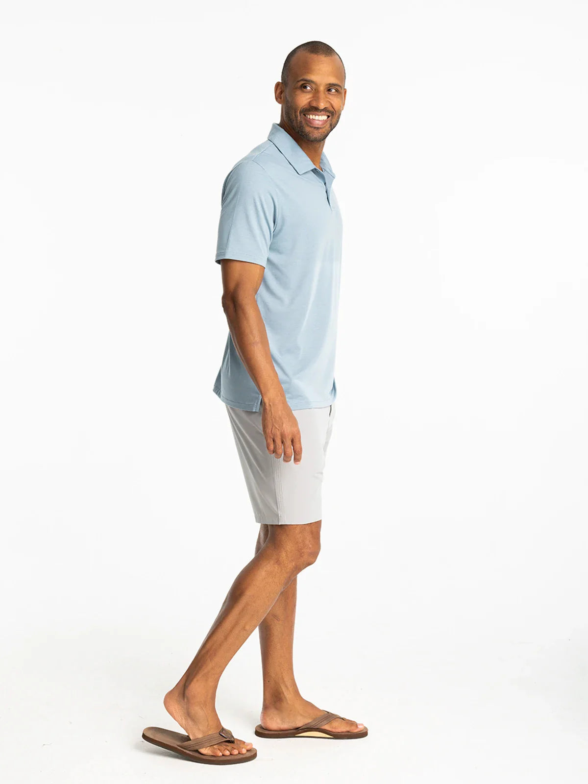 Free Fly M Elevate Polo BLUE FOG