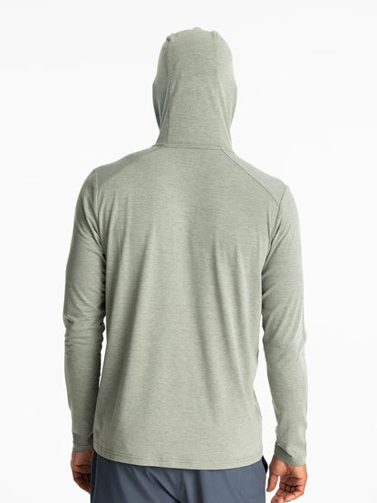 Free Fly M Bamboo Shade Hoodie HEATHER AGAVE GREEN