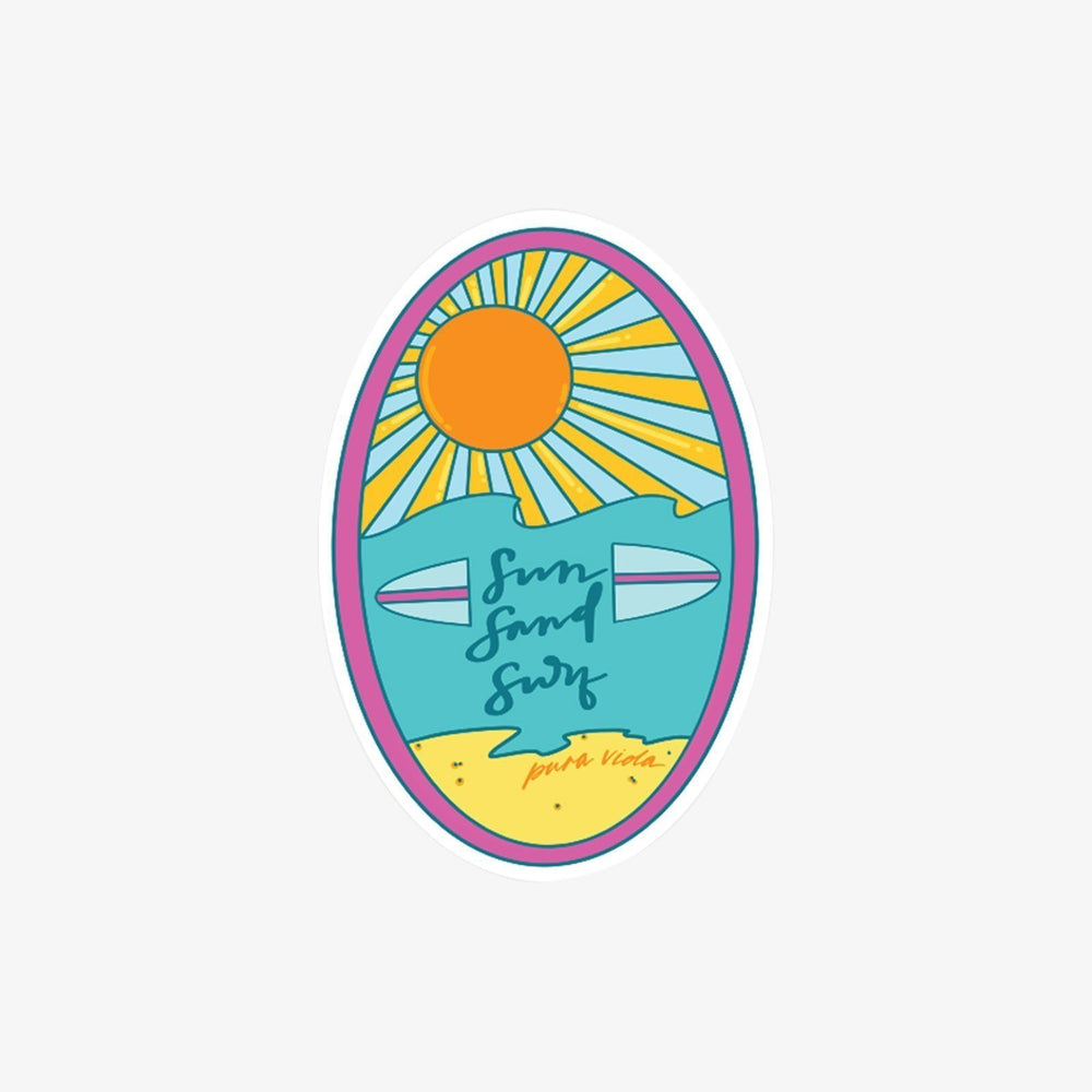 Pura Vida Sticker SUN SAND SURF