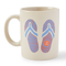 Life is Good Diner Mug Sunburst Flip Flops BONE