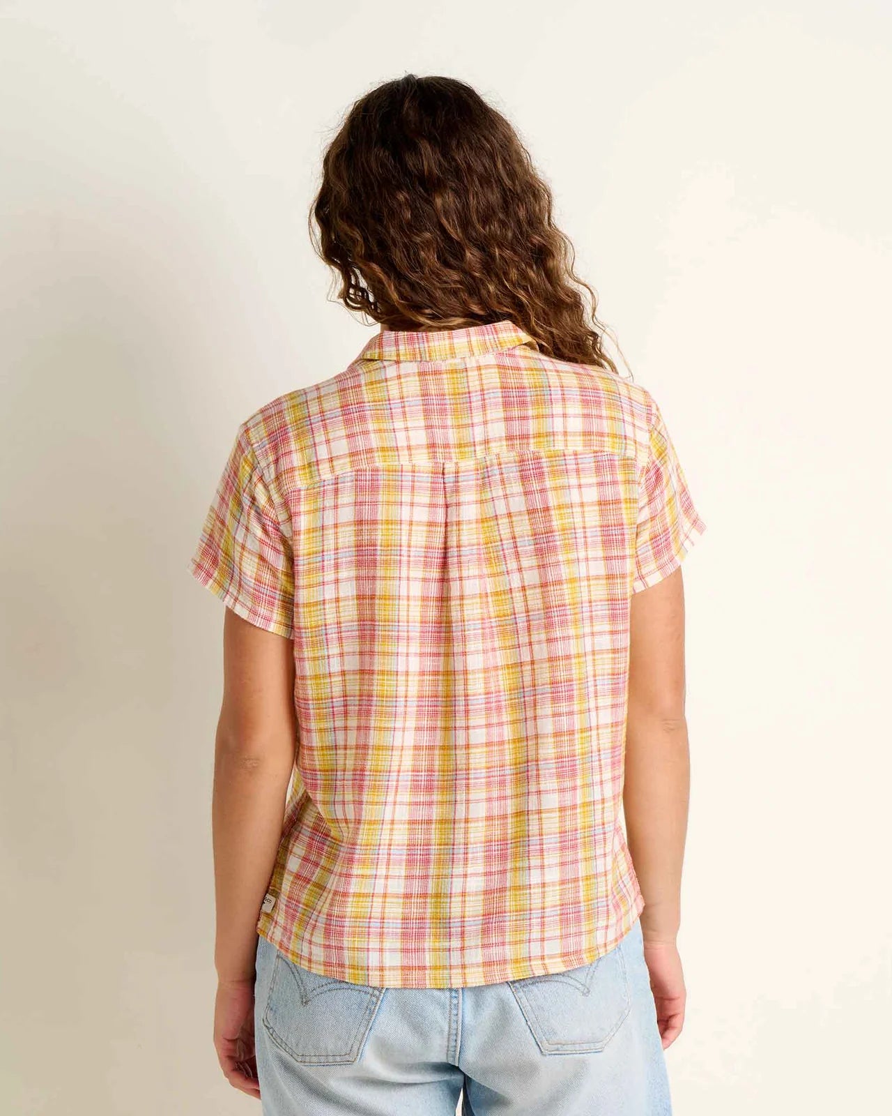 Toad & Co W SS Camp Cove Shirt GOLD PATTERN