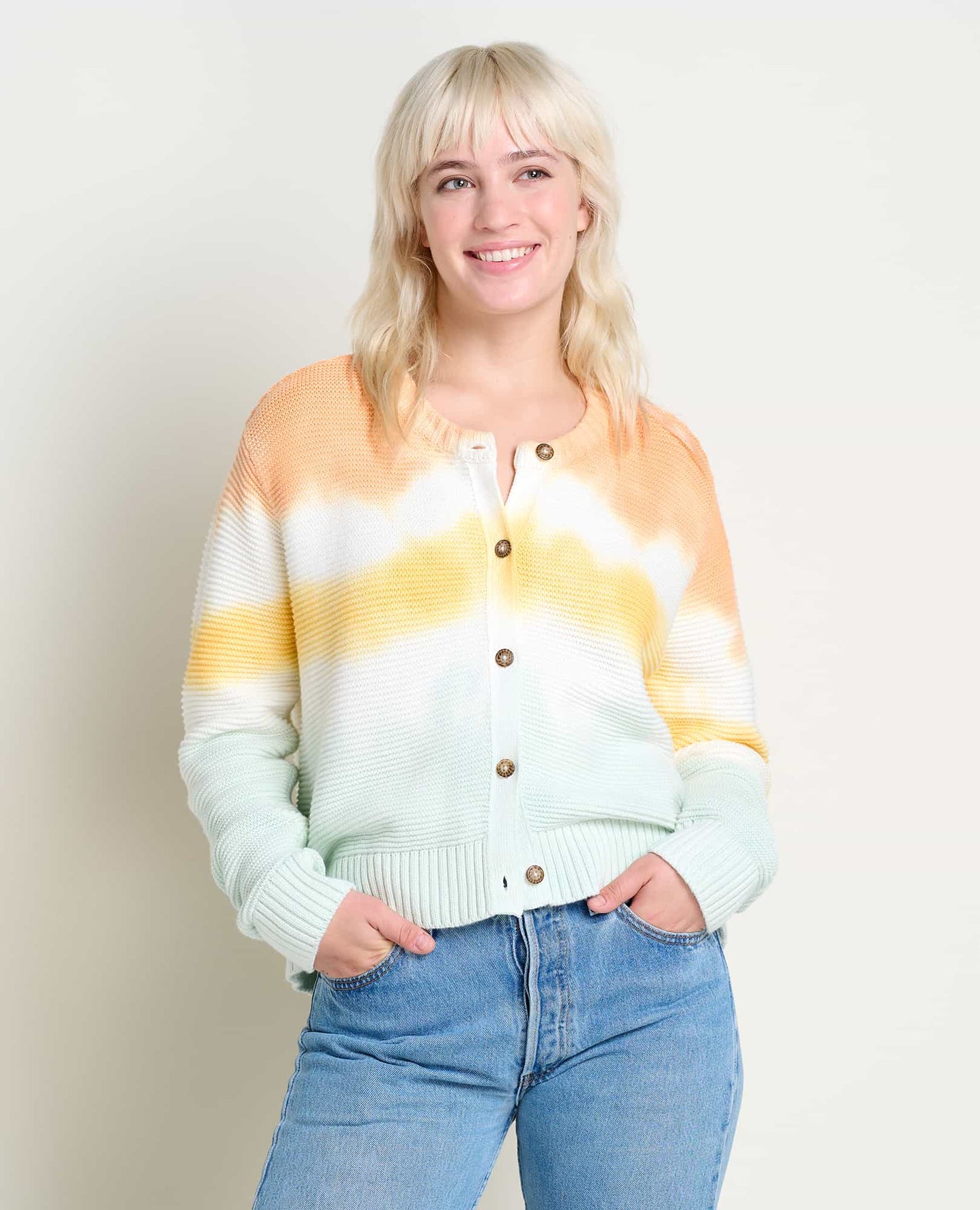 Toad & Co W Bianca Crew Cardigan POPPY TIE DYE