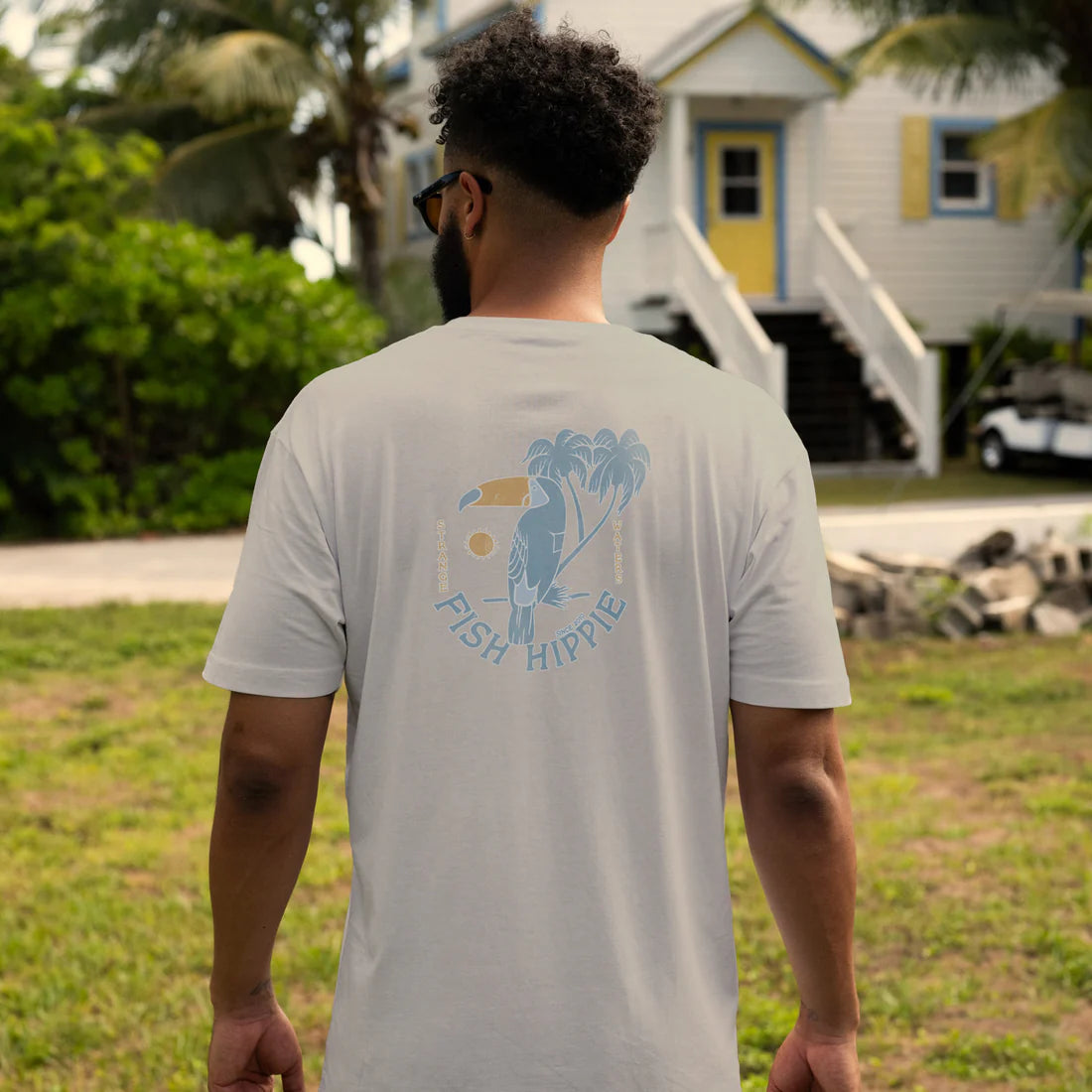 Fish Hippie M SS Perched Tee VINTAGE WHITE