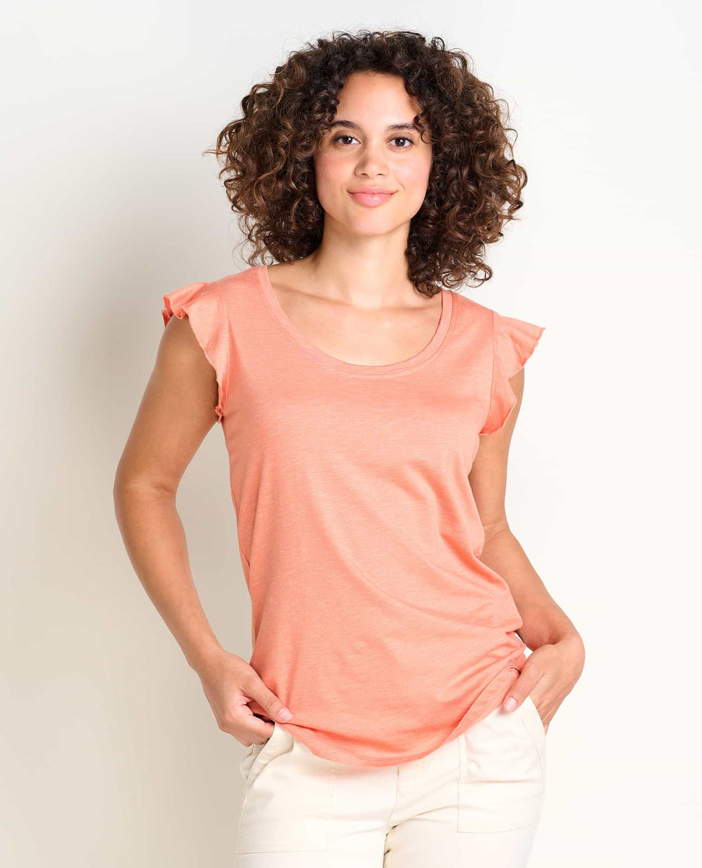 Toad & Co W Rufflita II Tee PAPAYA