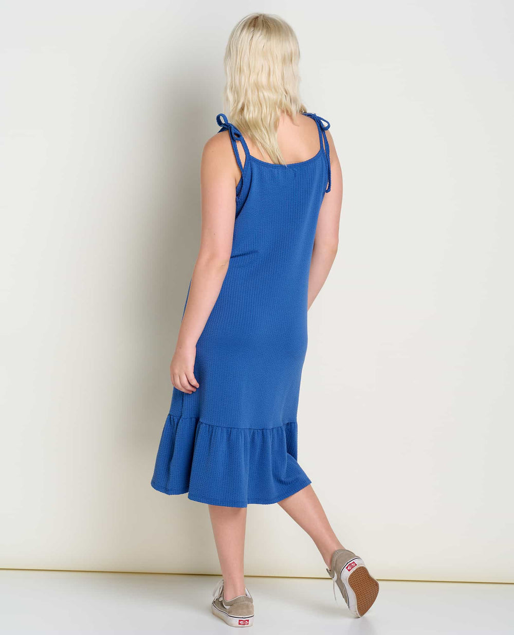 Toad & Co W Dandelion Midi SL Dress CORNFLOWER TEXTURE