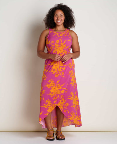 Toad & Co W Sunkissed Maxi Dress FLAME LEAF PRINT