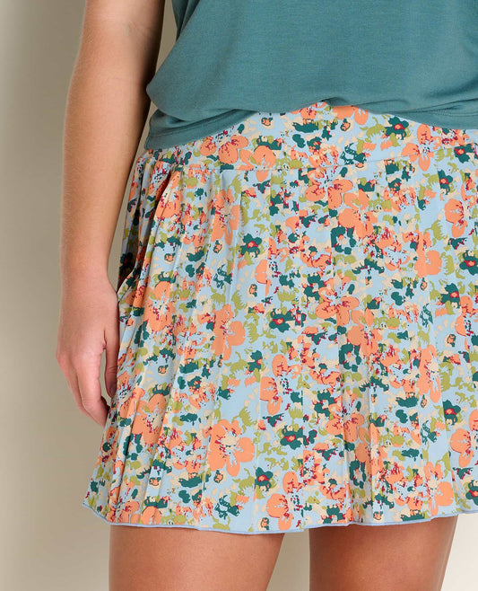 Toad & Co W Sunkissed Pleated Skort PAPAYA PRINT