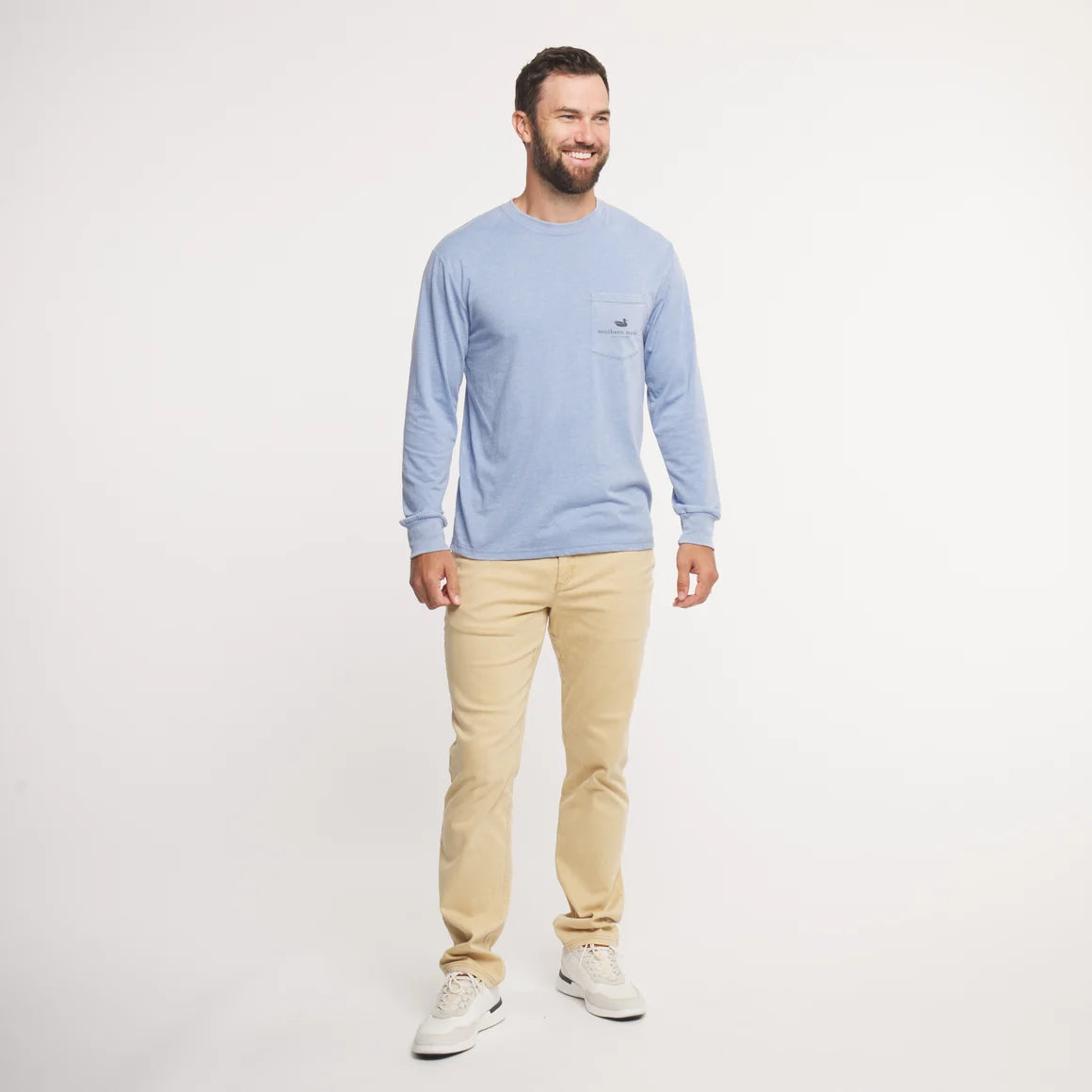 Southern Marsh M LS Seawash At The Ready Tee WASHED BLUE
