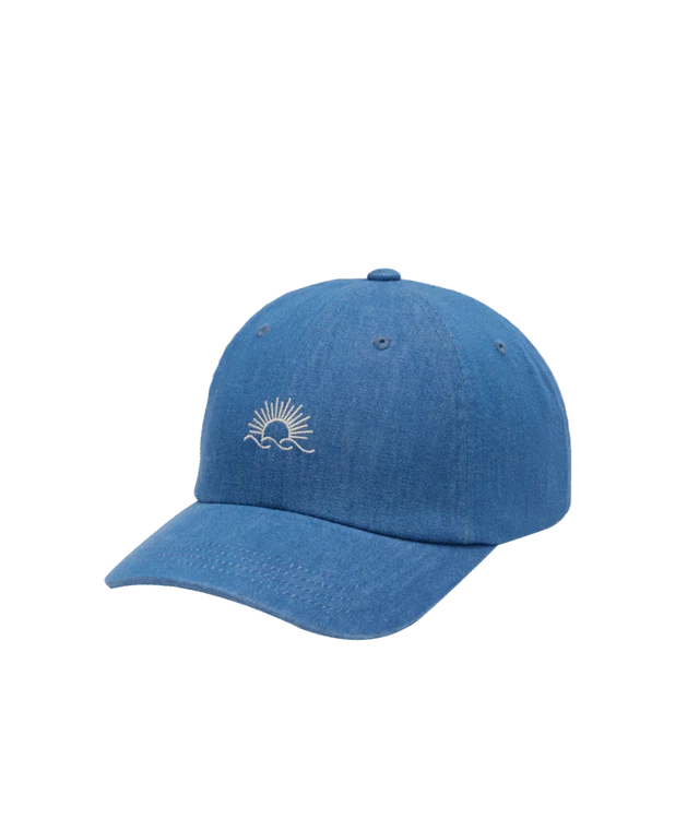tentree Embroidered Denim Peak Hat MID WASH/WHITE OAK