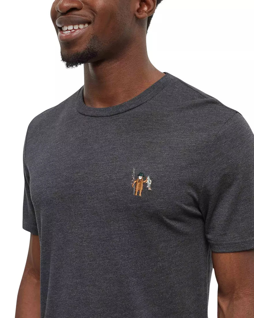tentree M SS Sasquatch Fishing Tee BLACK METEORITE