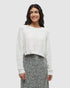 tentree W Hart Sweater COTTON WHITE
