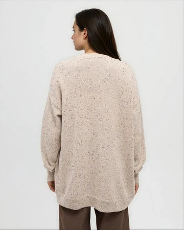 tentree W Prairies Fleck Cardigan PALE OAK FLECK