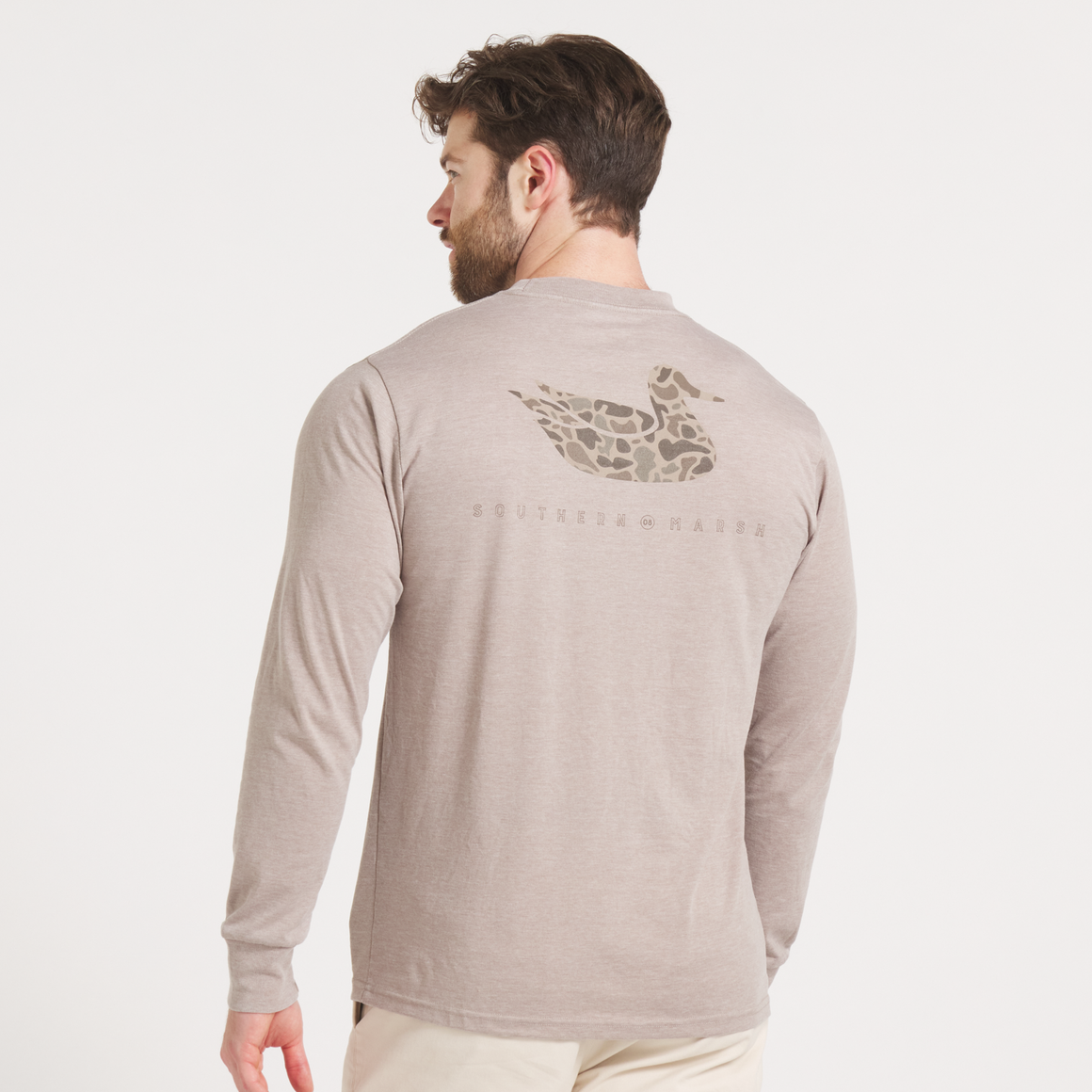 Southern Marsh M LS Seawash Retro Duck Tee BURNT TAUPE