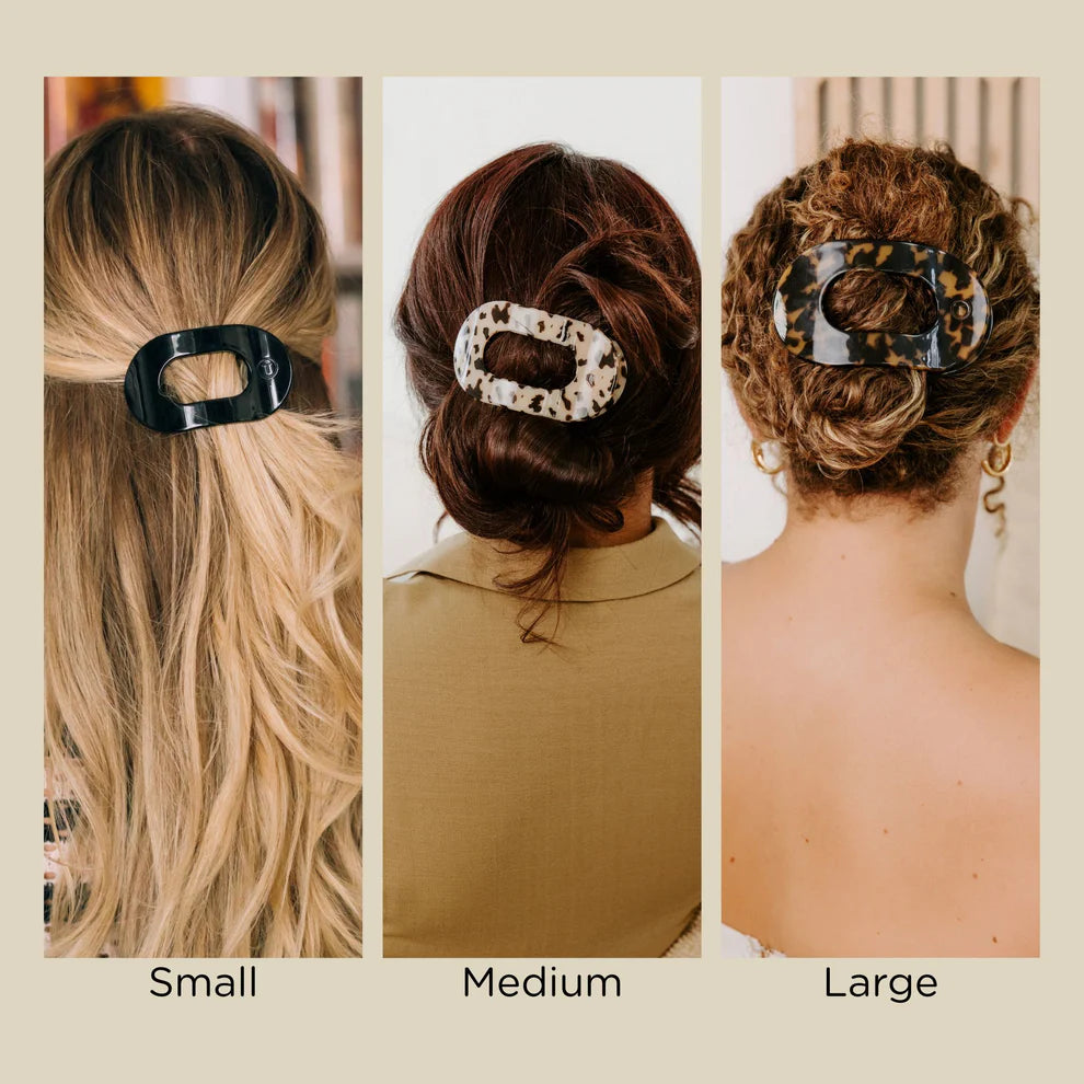 Teleties Tiny Flat Round Clip BLONDE TORTOISE