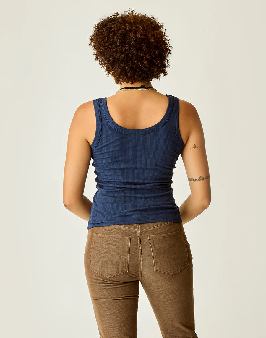 Carve Designs W Ever Tank NAVY RIB