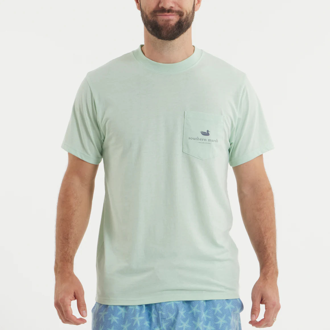 Southern Marsh M SS Retro Redfish Tee SEAFOAM