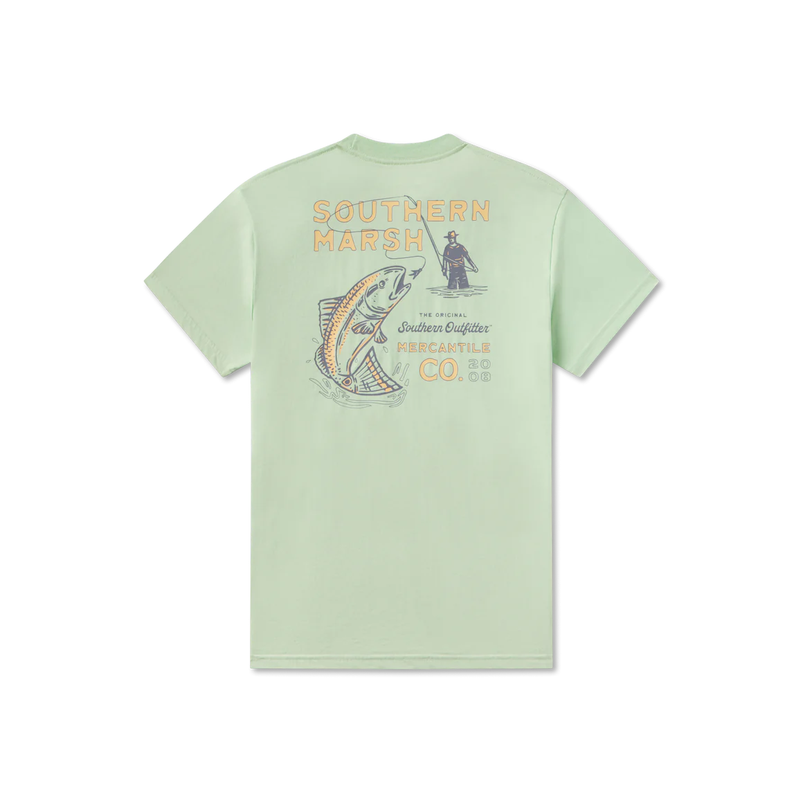 Southern Marsh M SS Retro Redfish Tee SEAFOAM