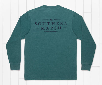 Southern Marsh M LS Seawash Classic Logo DARK GREEN