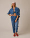 Carve Designs W Flora Denim Shacket MAGNOLIA