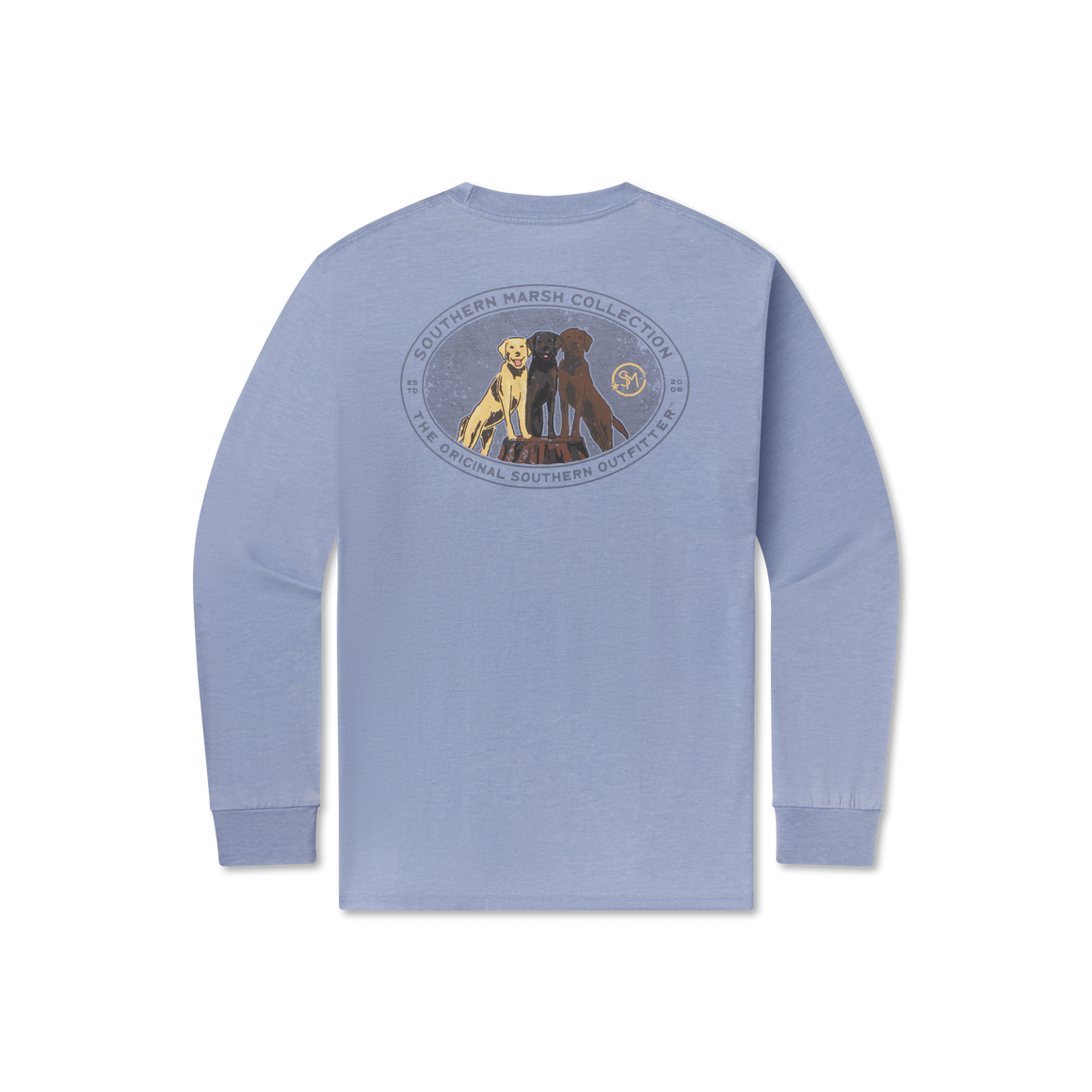 Southern Marsh M LS Seawash Lab Trios Tee WASHED BLUE