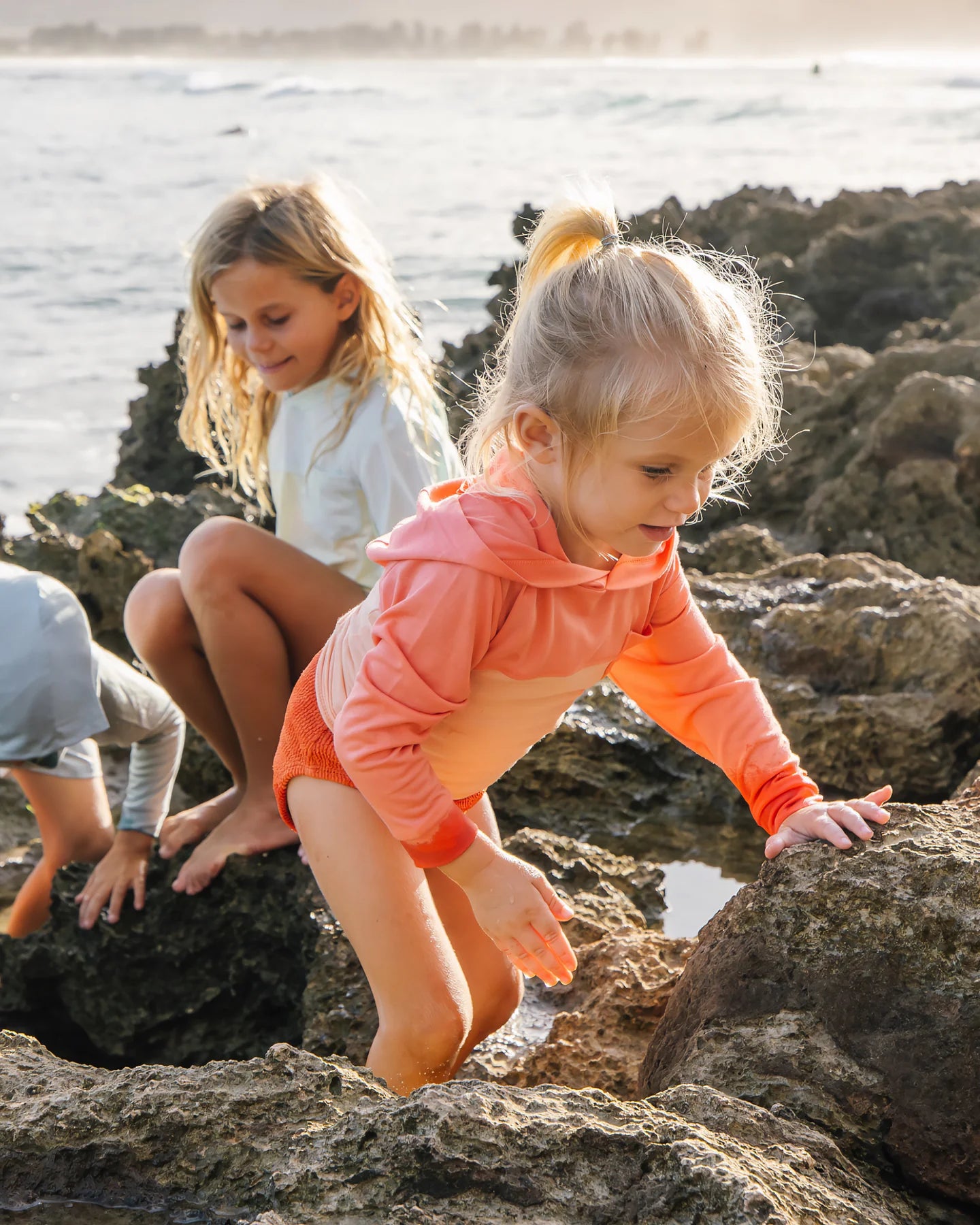 Free Fly Toddler Colorblock Shade Hoodie TROPIC SEA / LIME
