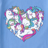 Life is Good Toddler SS Crusher Heart Of Unicorns Tee CORNFLOWER BLUE