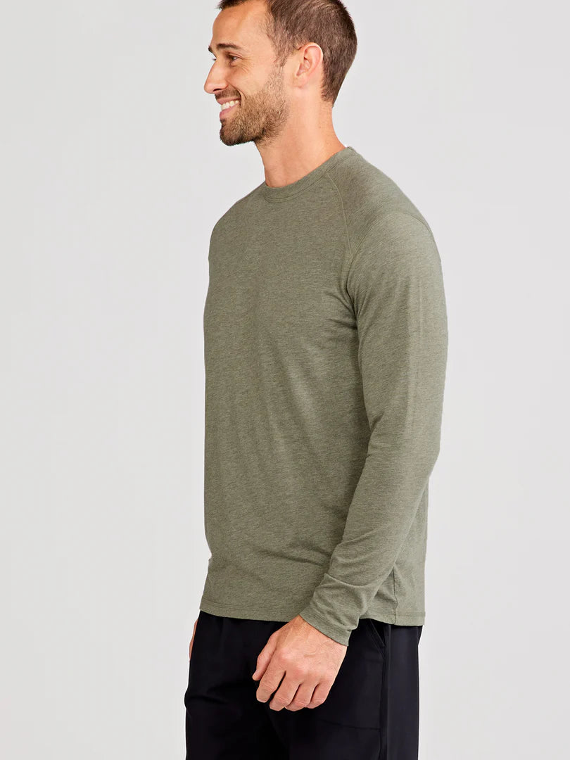 Tasc M LS Carrollton Tee CACTUS HEATHER