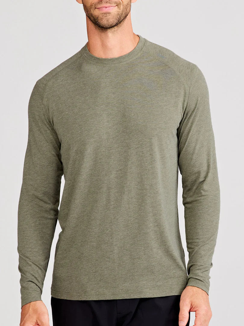 Tasc M LS Carrollton Tee CACTUS HEATHER