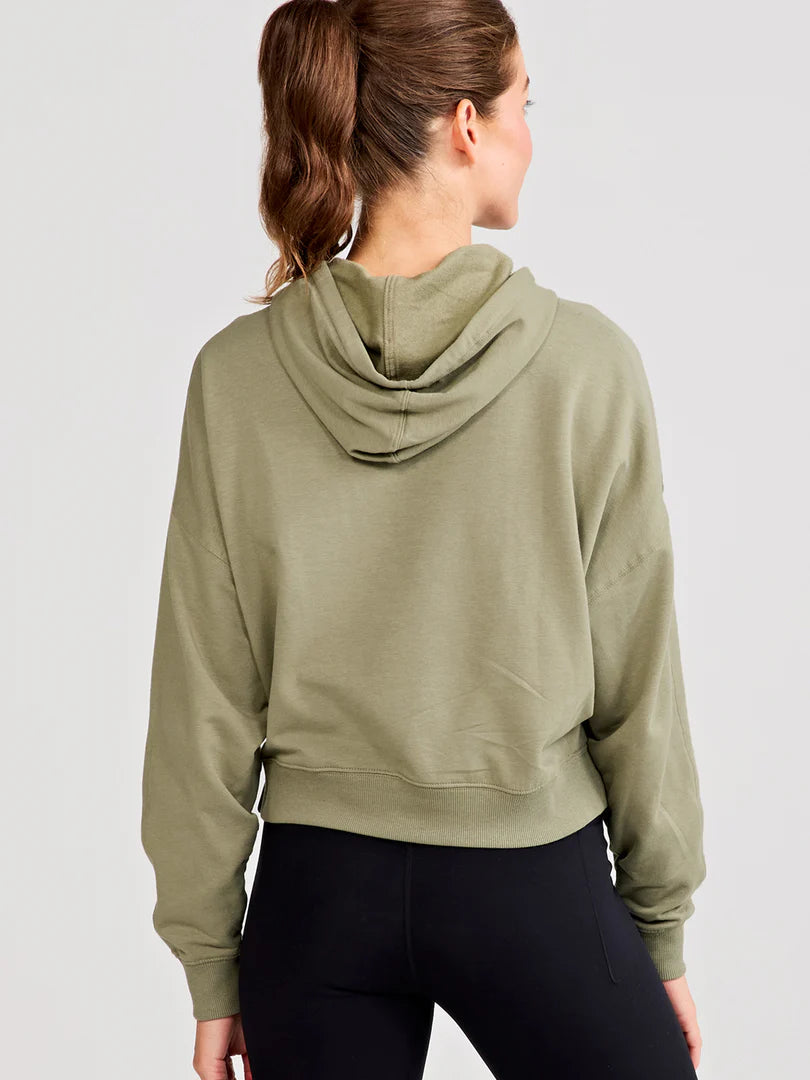 Tasc W Studio Fleece Hoodie CACTUS