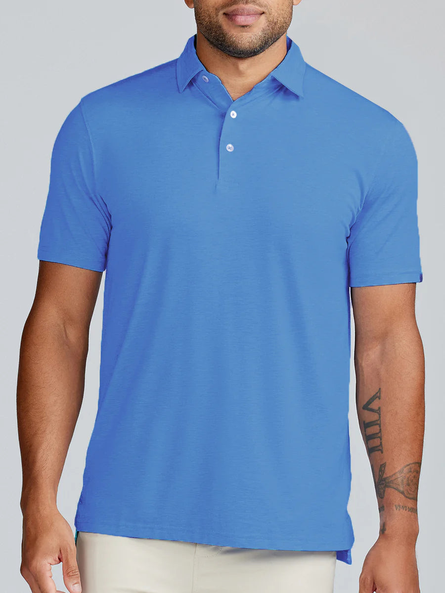 Tasc M Cloud Polo BLUE TOPAZ HEATHER