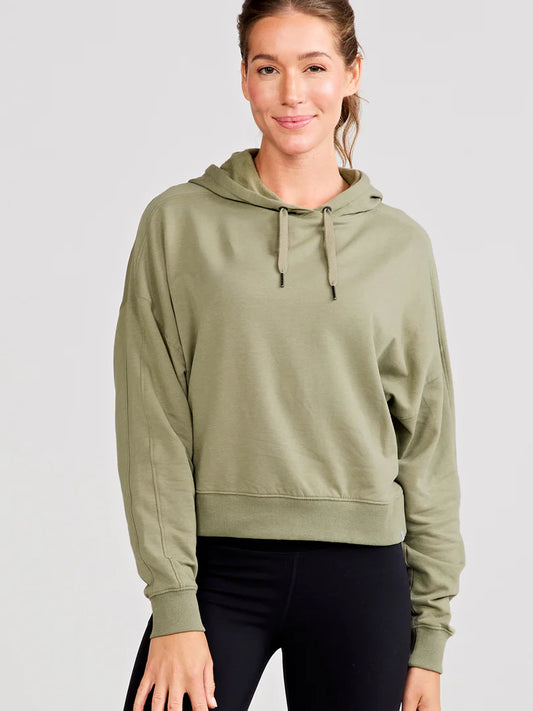 Tasc W Studio Fleece Hoodie CACTUS