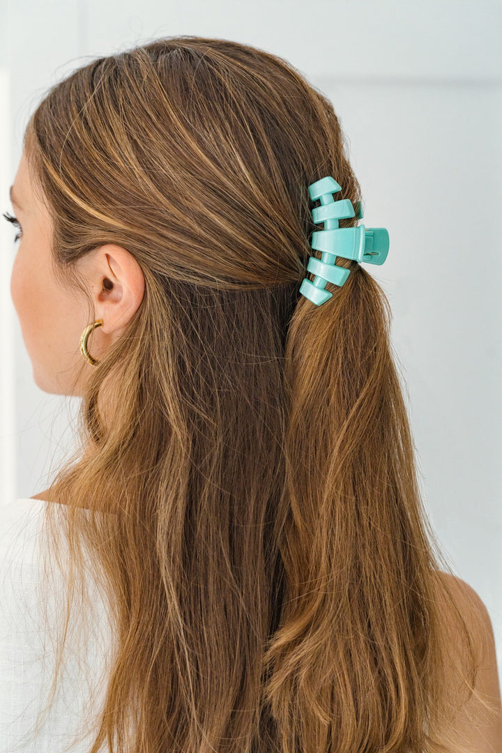 Teleties Classic Small Hair Clip TOTALLY TURQUOISE