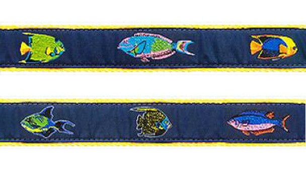 Preston Dog Collar Tropical Fish NAVY